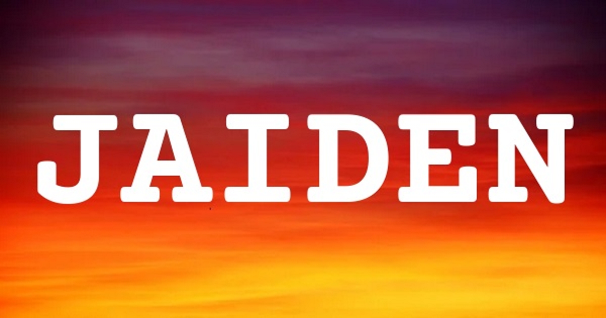 JAIDEN 英文名字意義