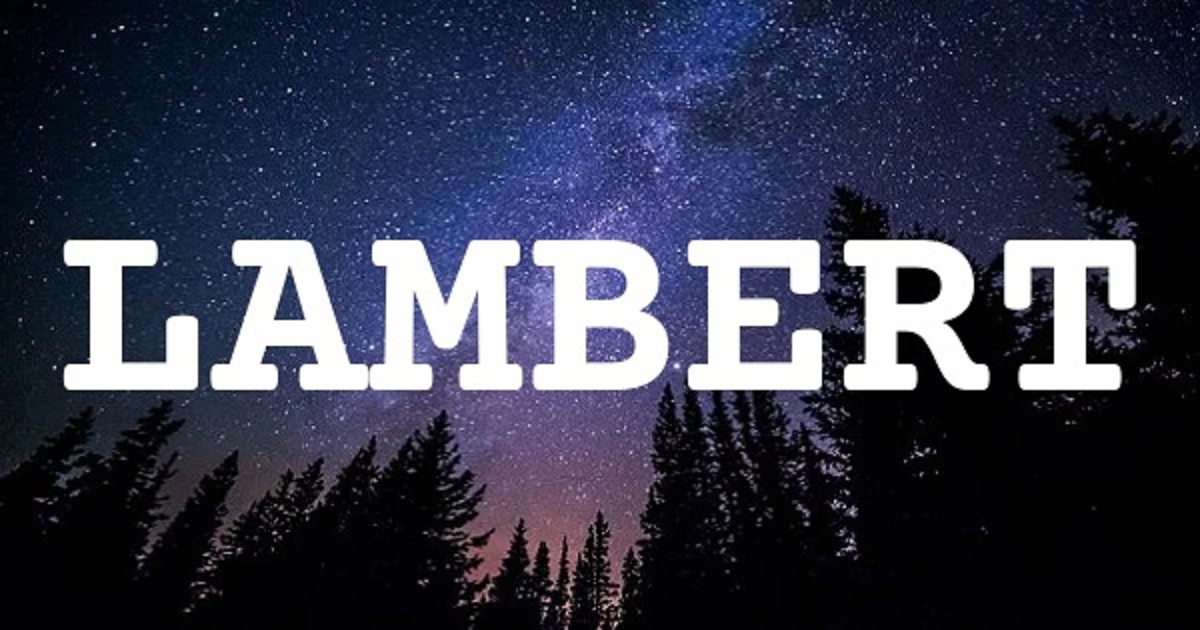 LAMBERT 英文名字意義