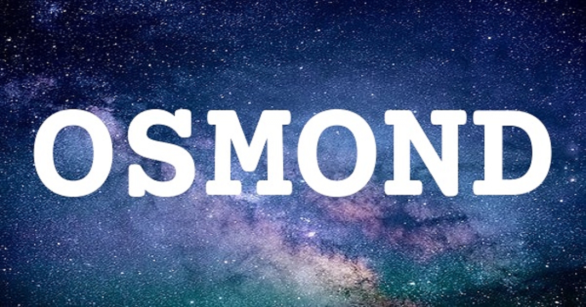 OSMOND 英文名字意義