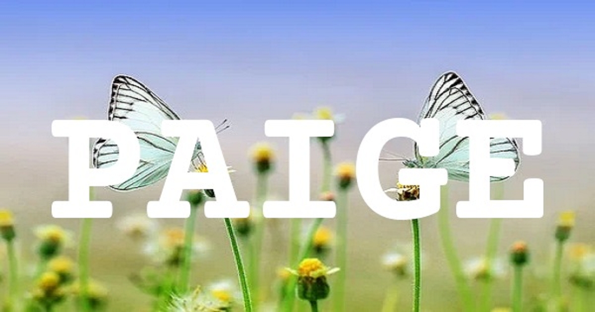 PAIGE 英文名字意義