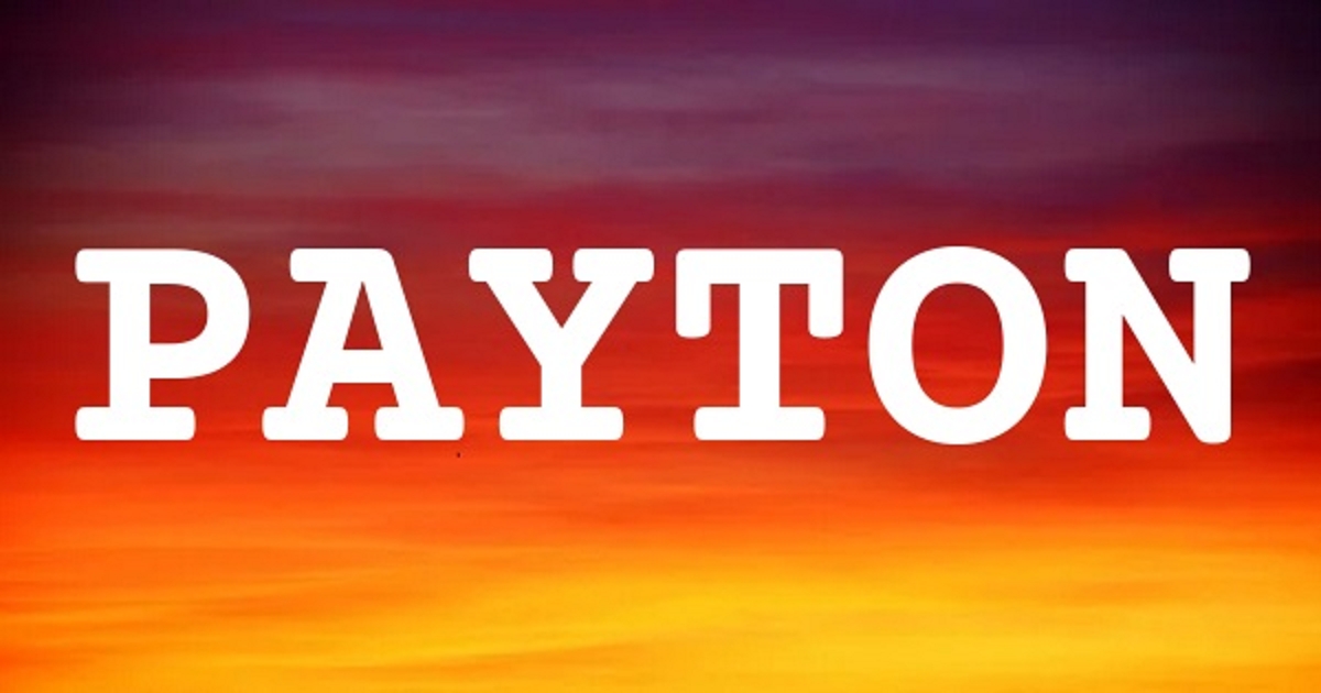 PAYTON 英文名字意義