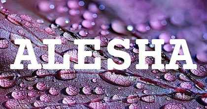 ALESHA英文名字意義