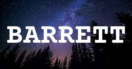 BARRETT英文名字意義