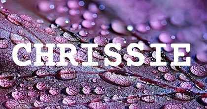 CHRISSIE英文名字意義