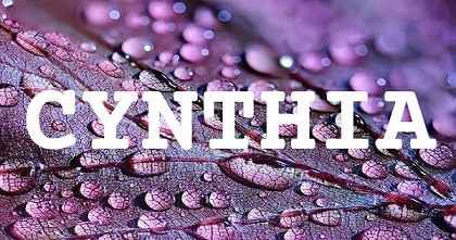 CYNTHIA英文名字意義