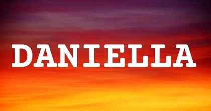 DANIELLA英文名字意義