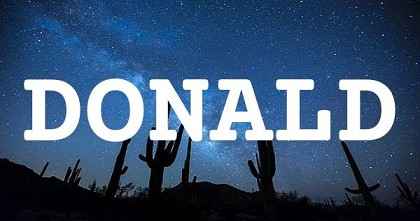 DONALD英文名字意義