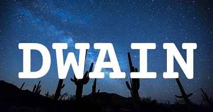 DWAIN英文名字意義