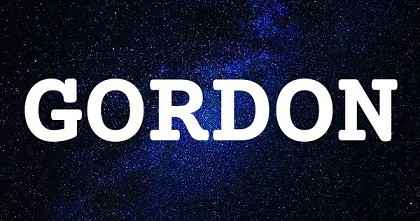 GORDON英文名字意義