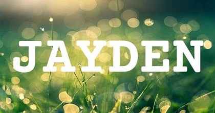 JAYDEN英文名字意義