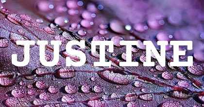 JUSTINE英文名字意義