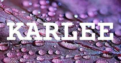 KARLEE英文名字意義