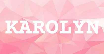 KAROLYN英文名字意義