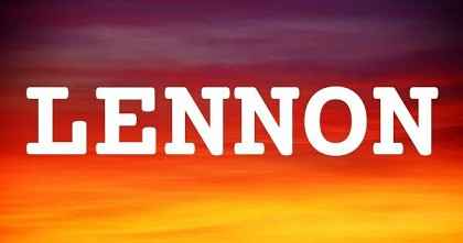 LENNON英文名字意義