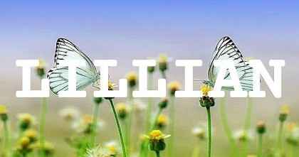 LILLIAN英文名字意義