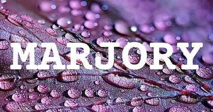 MARJORY英文名字意義