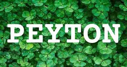 PEYTON英文名字意義