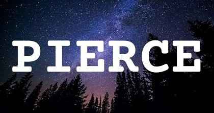 PIERCE英文名字意義