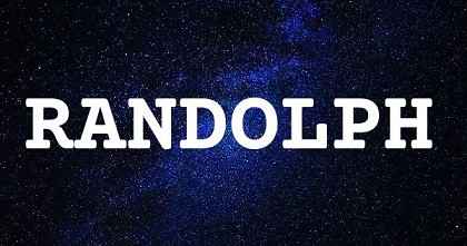 RANDOLPH英文名字意義