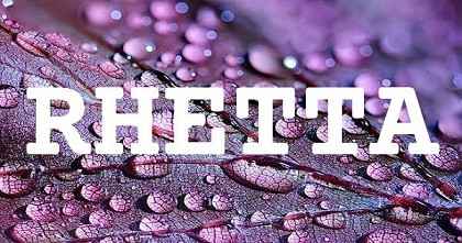RHETTA英文名字意義
