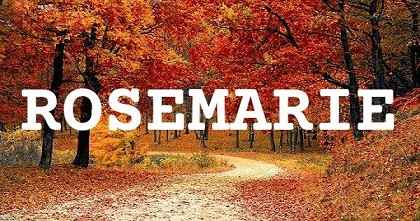 ROSEMARIE英文名字意義