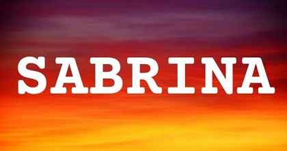 SABRINA英文名字意義