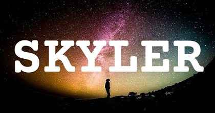 SKYLER英文名字意義