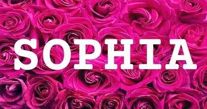 SOPHIA英文名字意義