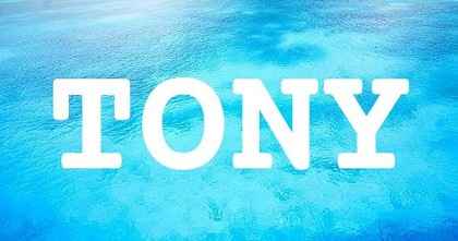 TONY英文名字意義