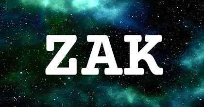 ZAK英文名字意義