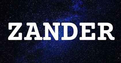ZANDER英文名字意義