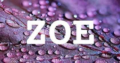 ZOE英文名字意義